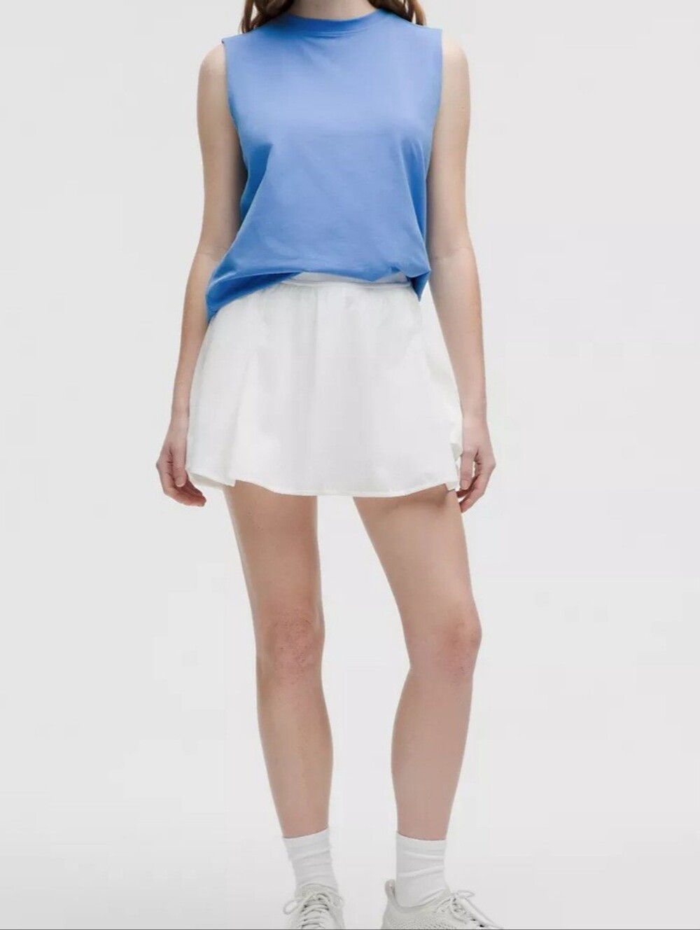 Lululemon Blue All Yours Organic Cotton-Blend Tank Top